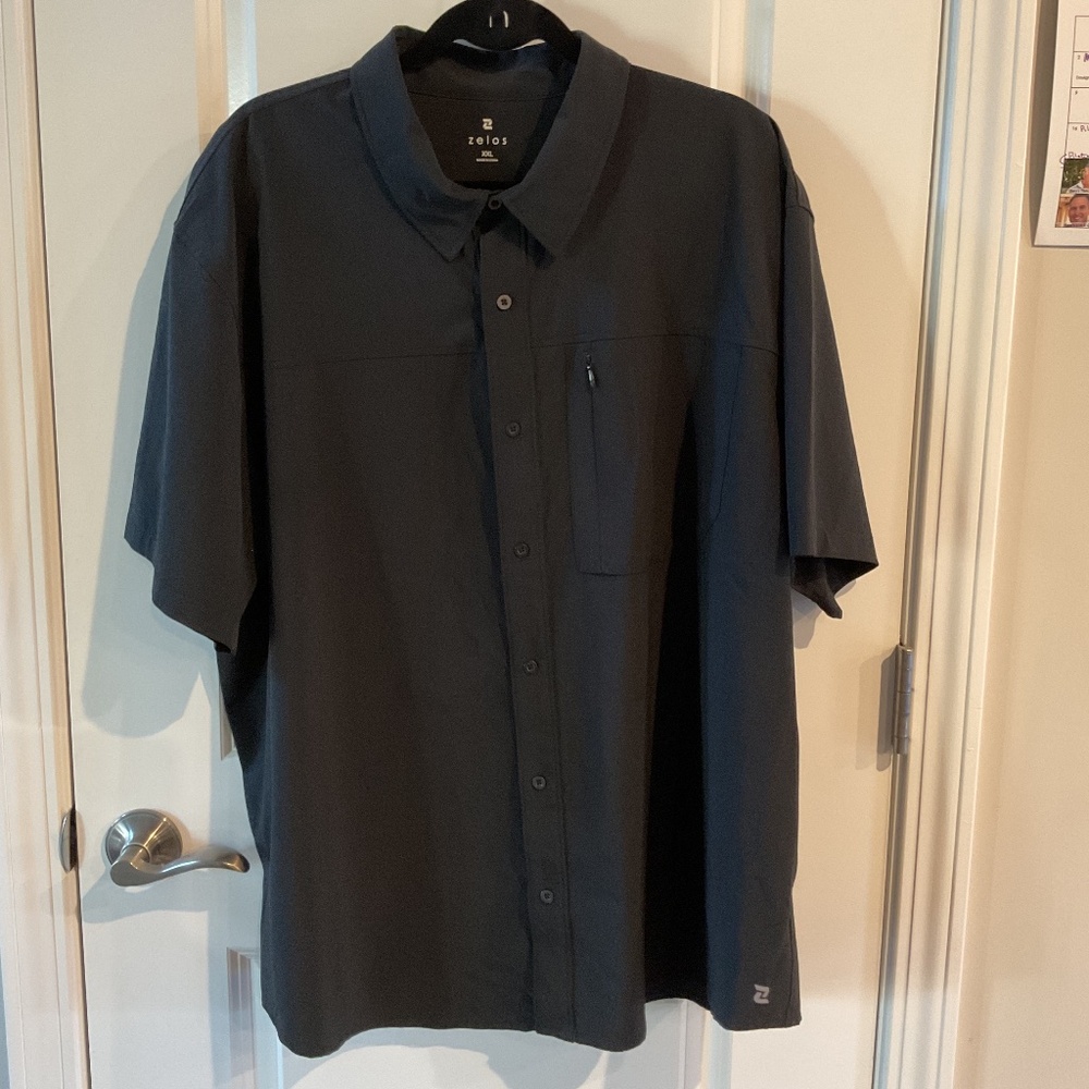 Zelos Short Sleeve Hybrid Shirt - XXL - Black